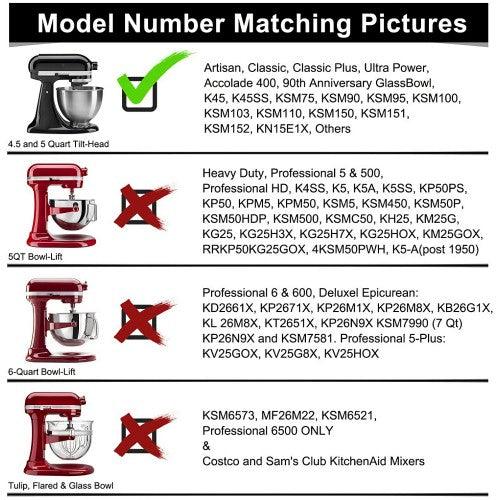 4.5/5 Quart Flex Edge Beater for KitchenAid Tilt-Head Stand Mixer with Flexible Silicone Edges Bowl Scraper - Toytexx 4.5/5 Quart Flex Edge Beater for KitchenAid Tilt-Head Stand Mixer with Flexible Silicone Edges Bowl Scraper - Toytexx